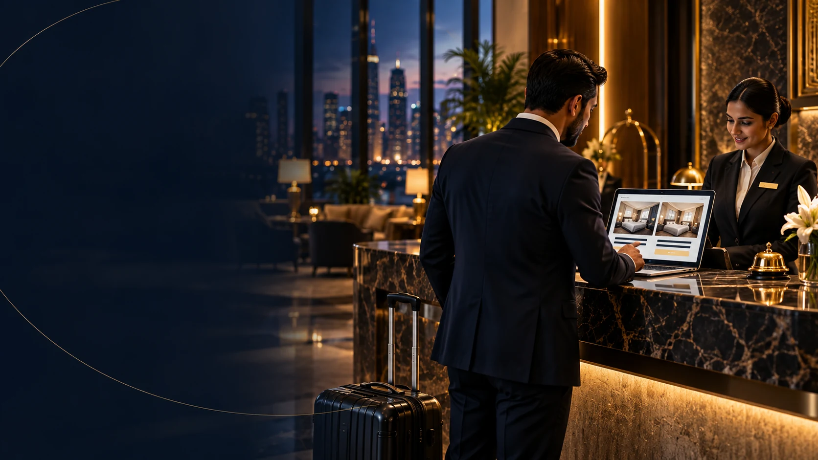 Luxury corporate hotel and travel desk